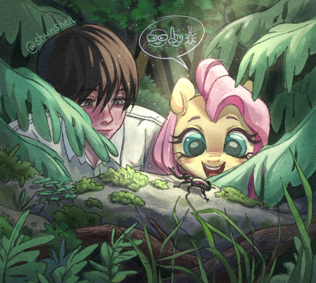 shunshell_'s tweet image. you thought it was a fever dream, but these are my two hyperfixations
#光が死んだ夏 #tshd