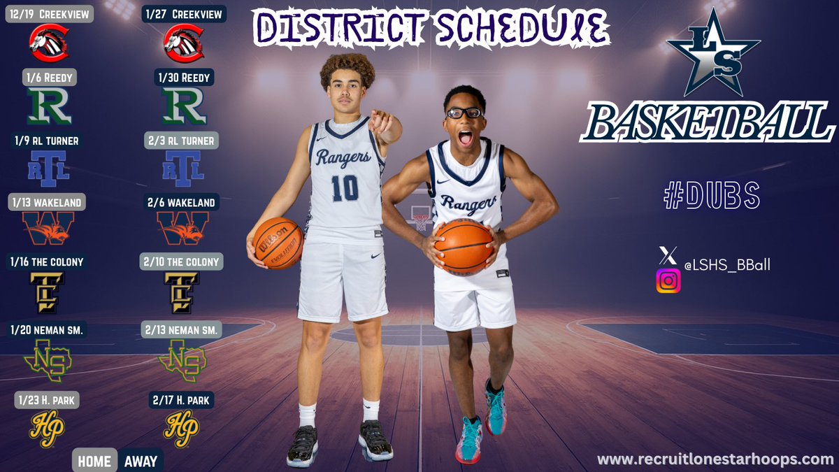 LSHS_BBall's tweet image. 25-26 District Schedule! #DUBS