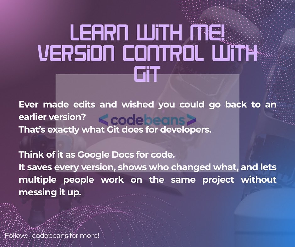 _codebeans's tweet image. Never lose your work again — Git’s got your back!
Follow @_codebeans for more bite-sized learning
#tech #Git #codenewbies