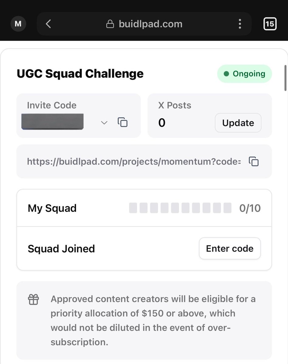 0xumalnz's tweet image. Your Quick Guide to the $MMT Squad Challenge 💡
Here’s your chance to secure a $150 guaranteed allocation in the @buidlpad sale for @MMTFinance — completely protected from oversubscription.
Event Overview
Total Raise: $4.5M
Reserved for Challenge: 30% ($1.35M)
Winners: Up to…