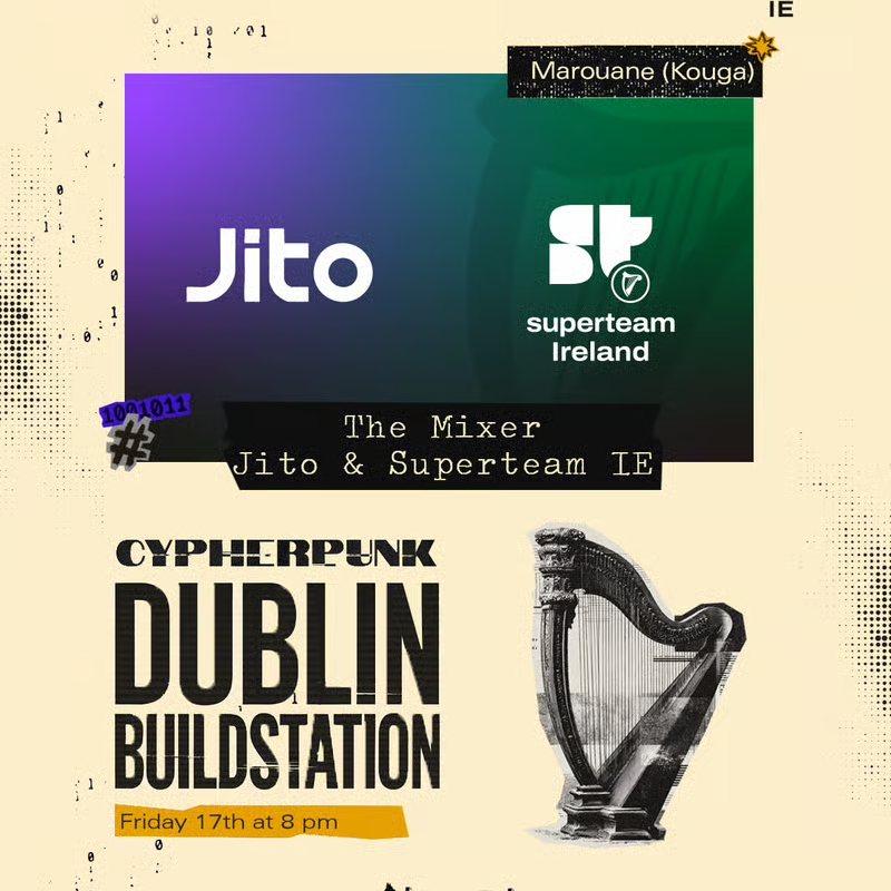JET_EUROPA_'s tweet image. It didn’t take long.
JET Europa’s first local activation is already happening, in Ireland with @superteamIE and @Kougamet. 🇮🇪
If you’re building, curious, or just nearby.
This is your moment.
Discover @jito_sol, meet @SuperteamIE, and join the movement.
(Registration below)