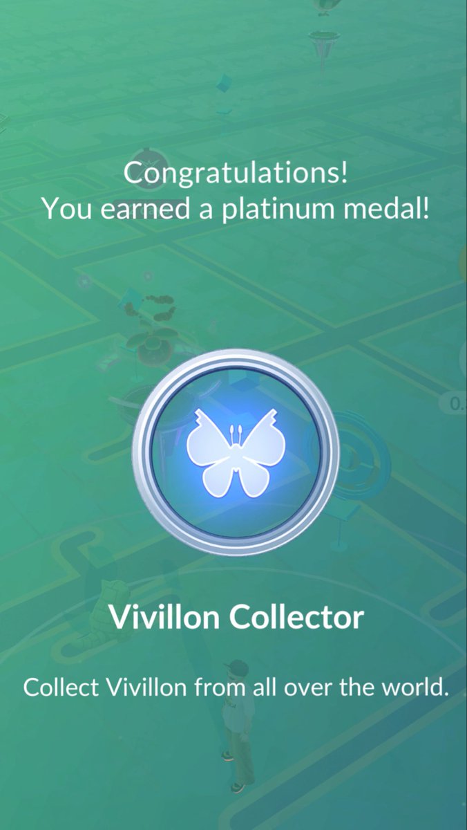 TheShinyClubXP's tweet photo. @CarolBu52132591 Vivillon Platinum Medal acquired! 

Thank you again for taking the time! https://t.co/Imwu7Y6y6e