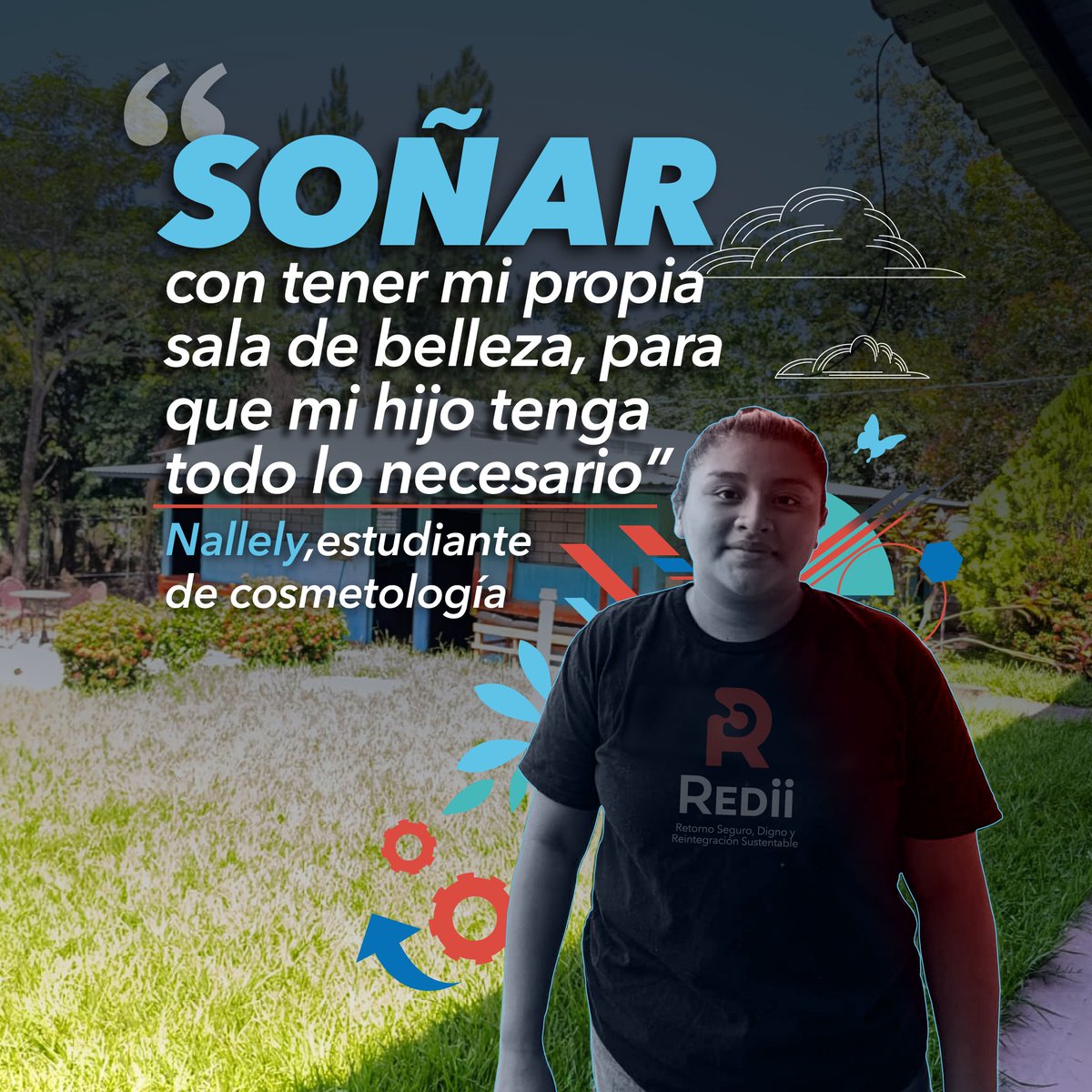 Nallely es una joven retornada con sueños y metas claras: motivada por su interés en el área de la belleza, se encuentra estudiando el curso de Cosmetología en el Centro de Formación de Tejutla con el apoyo del programa REDII de USCRI El Salvador.

Para conocer más sobre cómo