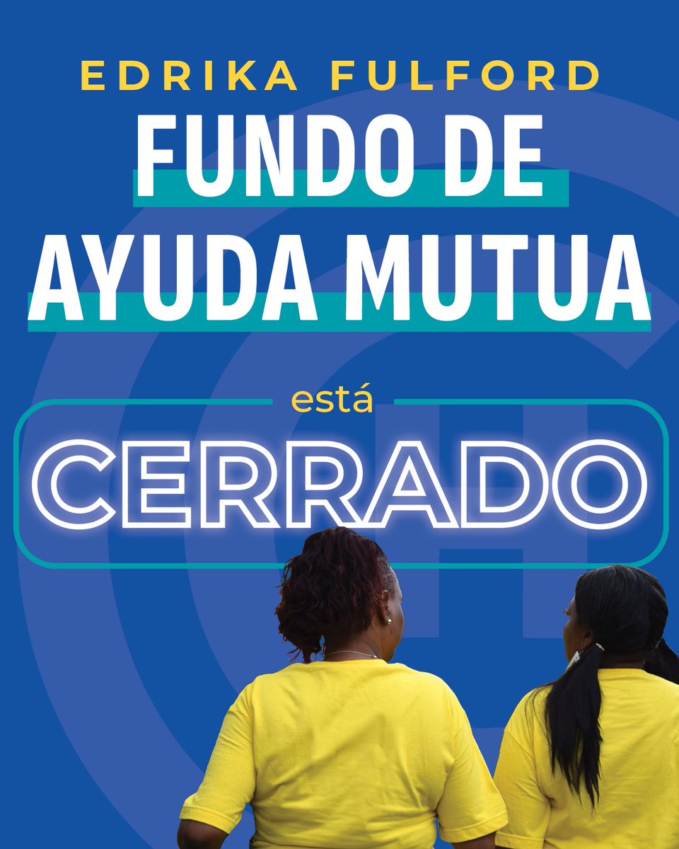 The Edrika Fulford Mutual Aid Fund is closed! Thank you to everyone who applied and followed along.  
 --- 
 ¡El Fondo de Ayunda Mutua Edrika Fulford está cerrado! Gracias a todos los que aplicaron y siguieron.