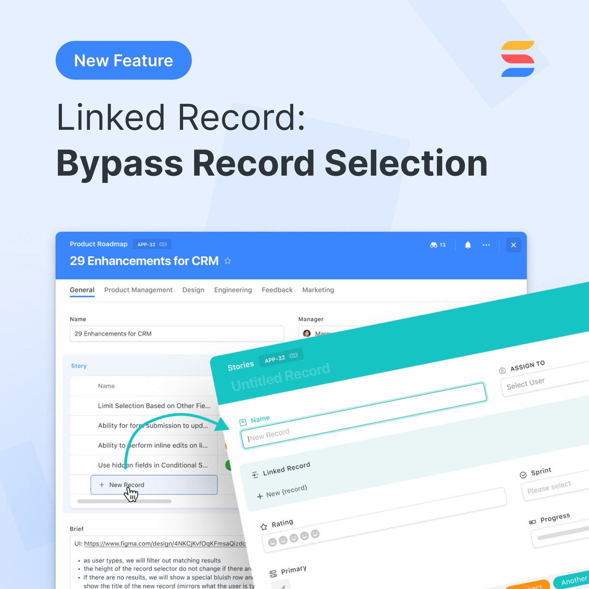 hellosmartsuite's tweet image. Streamline how you create linked records in SmartSuite 🚀

We’ve rolled out an update that makes linked record creation faster and more intuitive — no extra clicks required.

See the feature in action here 👉 youtu.be/Z3WSSJrsXQI