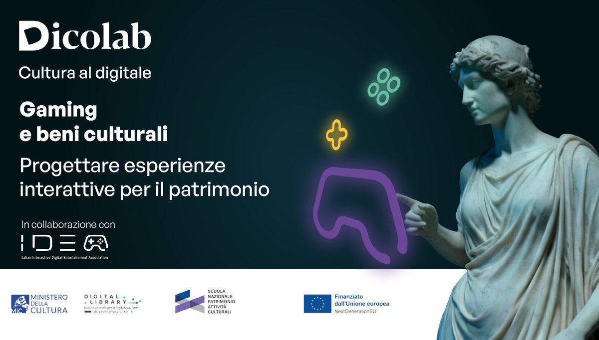 🎮 Il videogioco come linguaggio culturale. Strumento di narrazione, veicolo di esperienze, mezzo per coinvolgere pubblici diversi: il videogioco apre nuove strade per raccontare e valorizzare il patrimonio culturale.