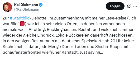 Auch deshalb hat es gute Wirtschafts- und Sozialpolitik in Deutschland so schwer: Einige wollen den Menschen weismachen, dass Strukturwandel und das Schließen der lokalen Bäckerei daran liegen, dass zu viele Ausländer neue Geschäfte eröffnen.