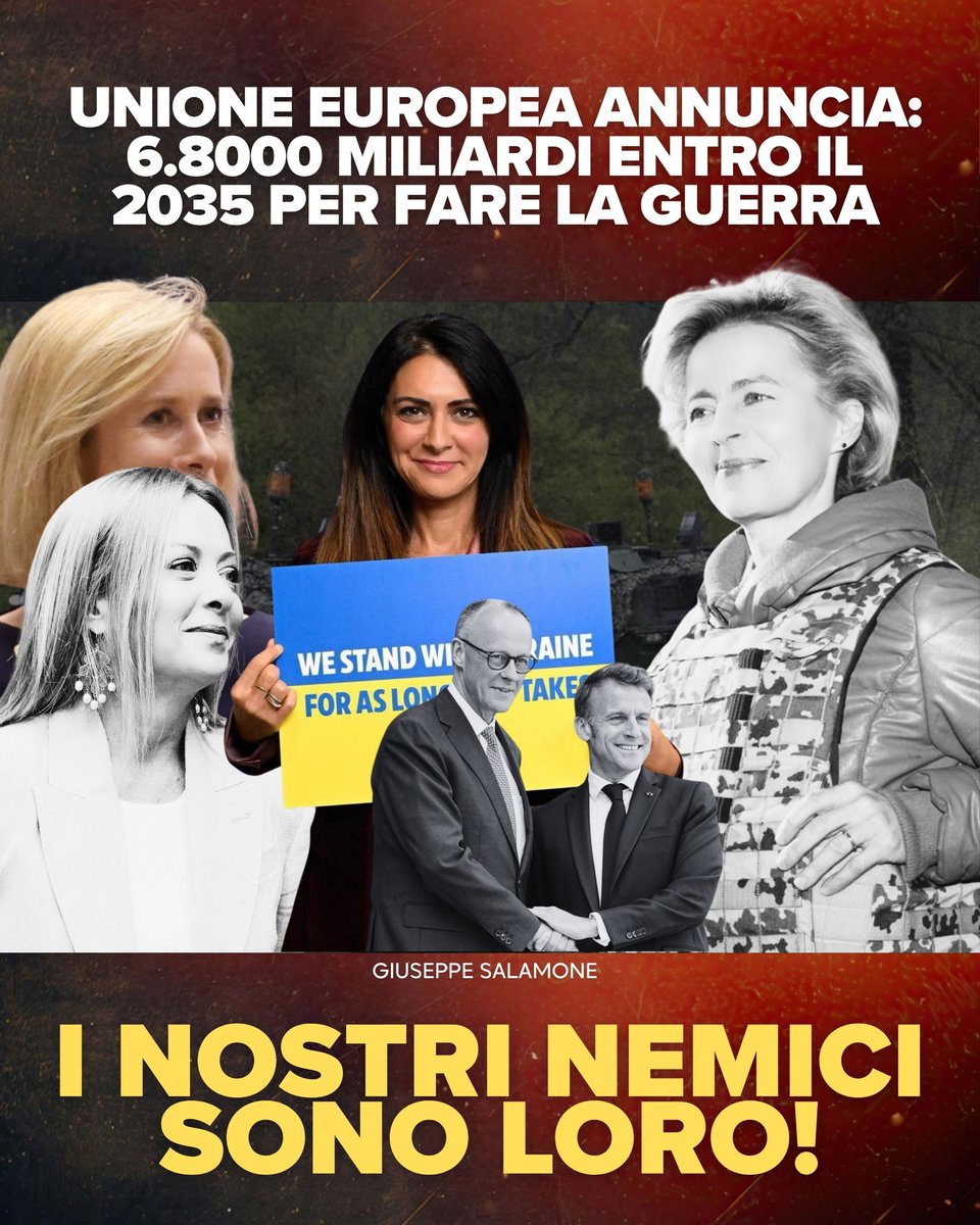 L'annuncio appena fatto da parte dei guerrafondai dell'Unione Europea è pauroso. Per bocca del commissario Ue Andrius Kubilius ci fanno sapere così:

"Noi europei investiremo, entro il 2035, circa 6.800 miliardi di euro nella difesa, di cui il 50% per quella effettiva: un vero