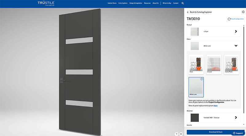 TruStile launched its digital Door Visualizer with the latest rendering technology. Architects, interior designers, builders and homeowners can now compare door styles, profiles and finishes in photorealistic quality to design the door. Read more: windowanddoor.com/news/trustile-…