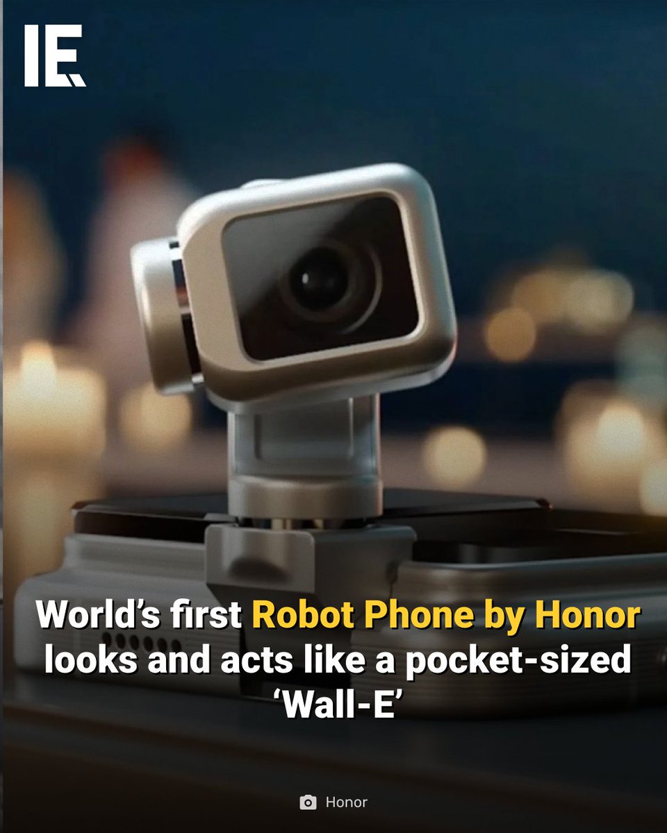 IntEngineering's tweet image. Wall-E meets iPhone? Honor’s concept Robot Phone moves, reacts, and even watches you walk around. bit.ly/4nSBZcP