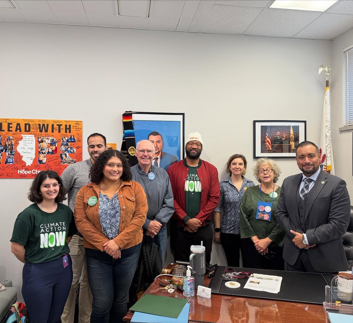 It  was great to meet with advocates from <a href="/ilenviro/">IEC</a> for Climate Action Day  yesterday! Protecting our environment is one of my top priorities, and I  was grateful for the chance to discuss policy ideas to promote a more sustainable future for Illinois.