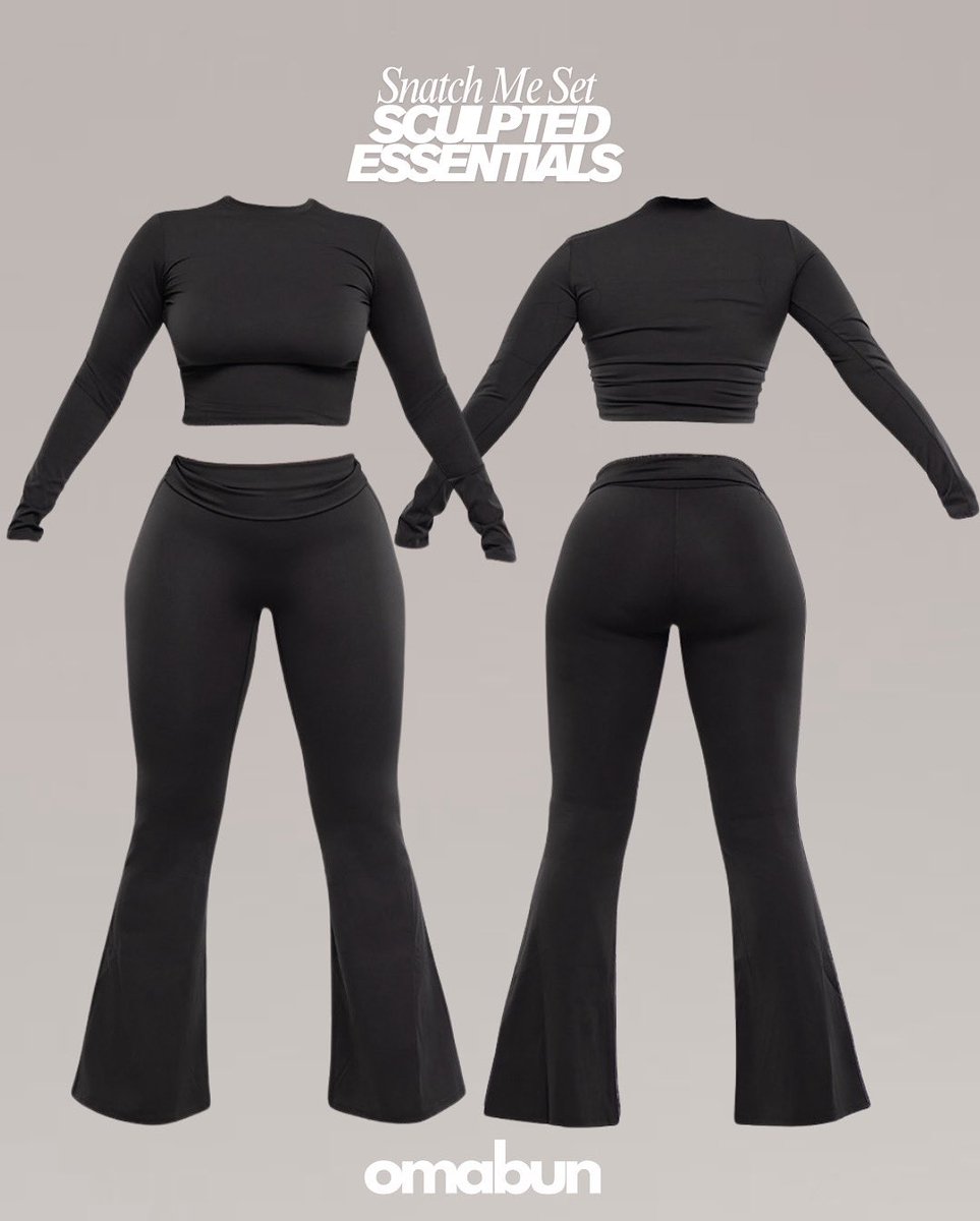 Step into sleek confidence with our Snatch Me Set a sculpting two-piece made to stretch, move, and turn heads. From day to night, heels to sneakers, this fit stays snatched. 🖤
Shop now: Omabun.com