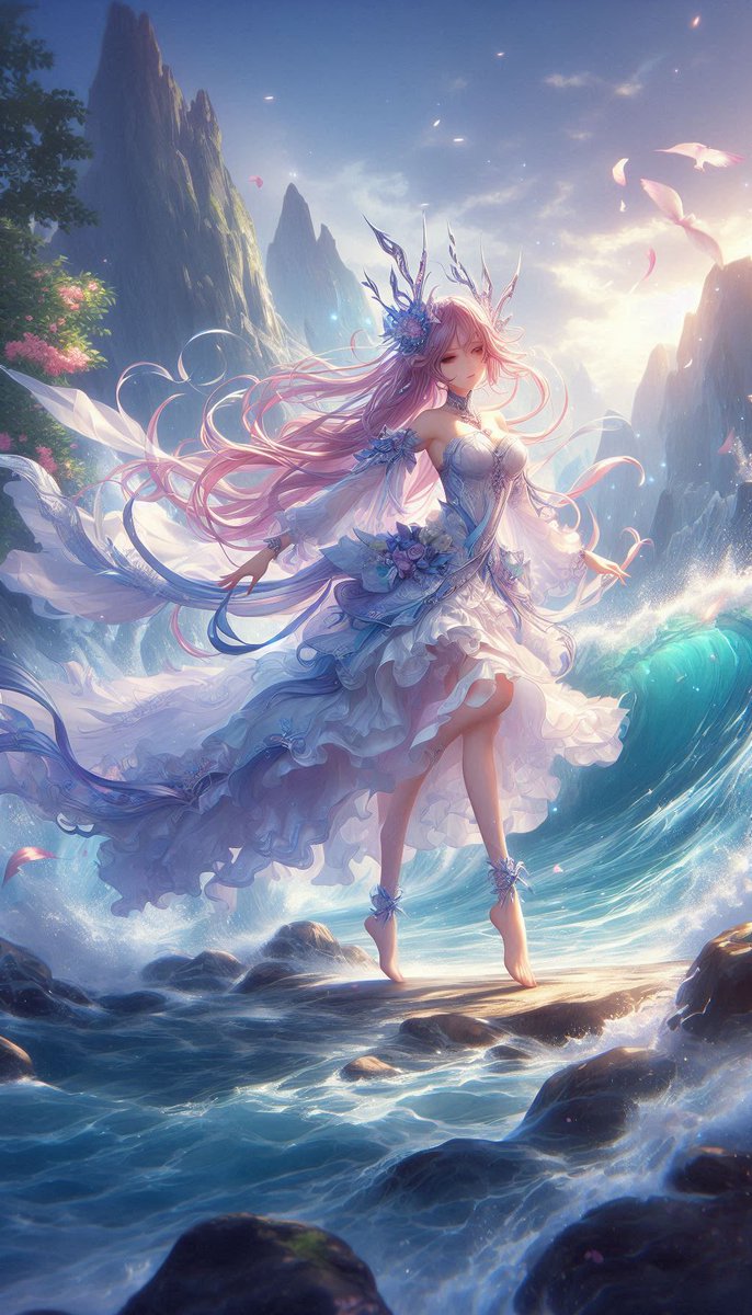 _TripleFour_'s tweet image. DROP A ⚡ FOR YOUR PICK! 🗡️

#AnimeNature #LakeArt #WaterfallVibes