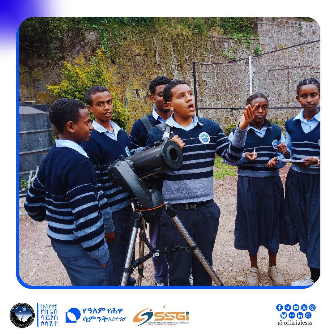 officialesss's tweet image. ESSS and SSGI Continue World Space Week Outreach

ESSS and SSGI's World Space Week outreach efforts continued on October 9th, with events held at Bole Secondary School and Tekur Anbesa Secondary School.

#WorldSpaceWeek #WSW #SpaceOutreach #Sungazing #ESSS #SSGI