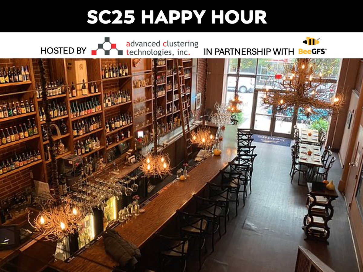 ACT_CLUSTER's tweet photo. Only 31 days until we're in St. Louis for @Supercomputing. We hope you'll join us for the Happy Hour we are hosting on Nov. 19th. Space is limited, so it's important to R.S.V.P. as soon as possible. 
https://t.co/3oLuMCqhMe
#HPC #SC25 https://t.co/dgxzTofl9c