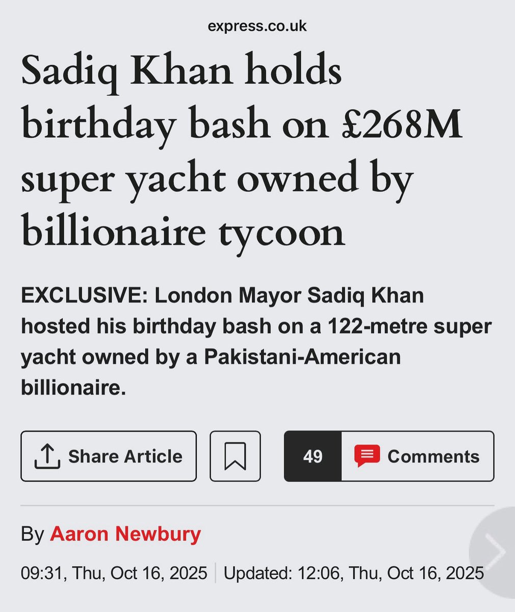 CLIMATE HYPOCRITE ALERT 🚨 

Sadiq Khan is the head of C40 Cities , an organisation that is trying to limit your meat consumption, your flights, &amp; your carbon footprint. 
He declared a climate emergency, yet will happily drive around London in a gas guzzling Range Rover &amp; party