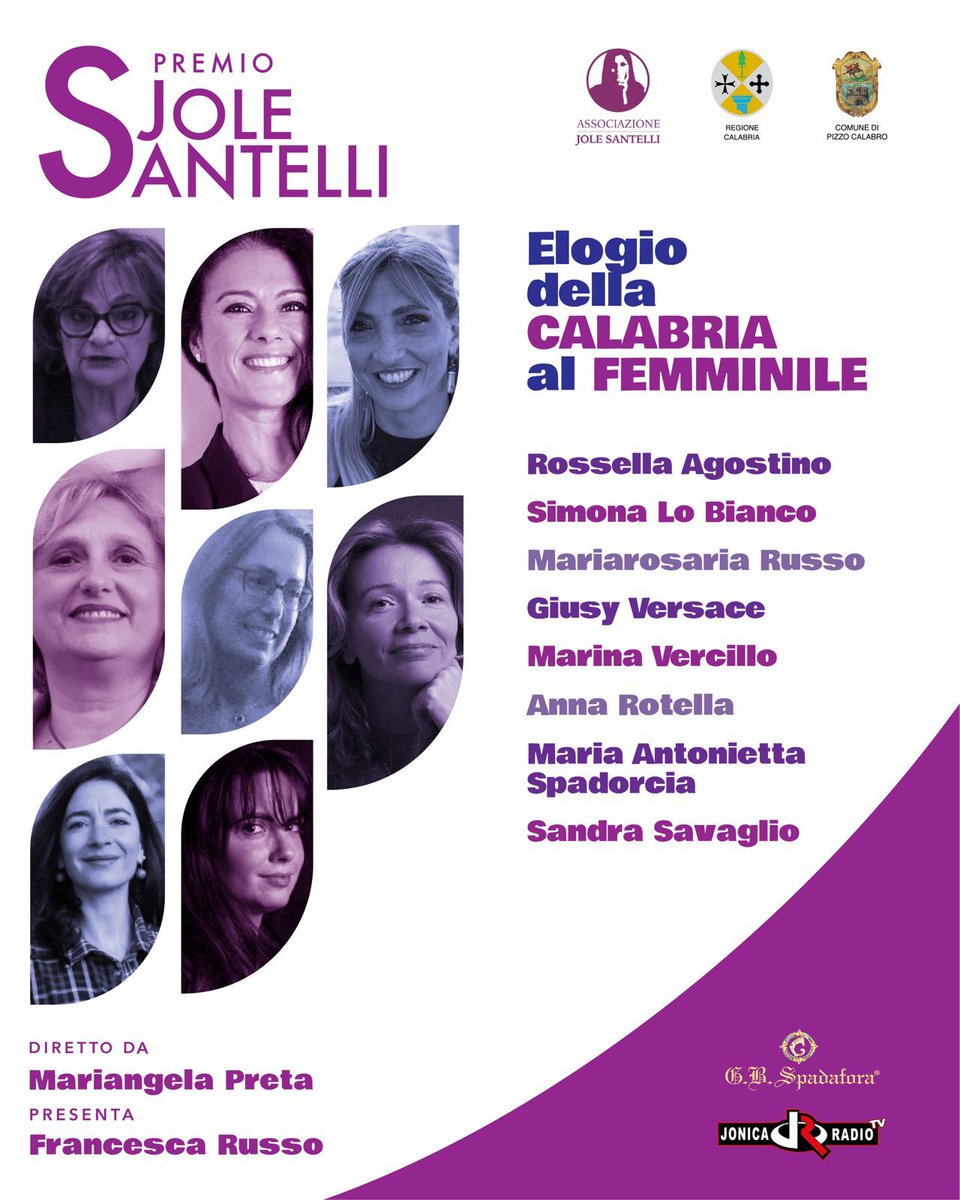 Onorata di ricevere questo riconoscimento insieme a straordinarie donne calabresi, in memoria di una figura di prima grandezza: Jole Santelli. Ci vediamo a Pizzo sabato pomeriggio 😉