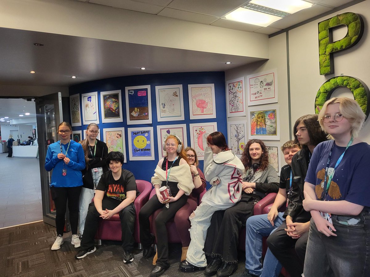 hughbaird's tweet photo. Our talented Level 1 students have created a stunning collection of artwork inspired by the services offered by The POD. Each piece aims to highlight the support available and encourage others to feel confident reaching out for help, guidance, or advice. Great work! 👏 https://t.co/9NedfxGOi3