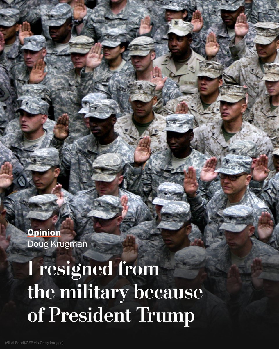 PostOpinions's tweet photo. "I could not swear without reservation to follow a commander in chief who seemed so willing to disregard the Constitution."

The latest from Doug Krugman, who served for 24 years in the United States Marine Corps: https://t.co/MyBTB7624i https://t.co/dEeGE58Roe