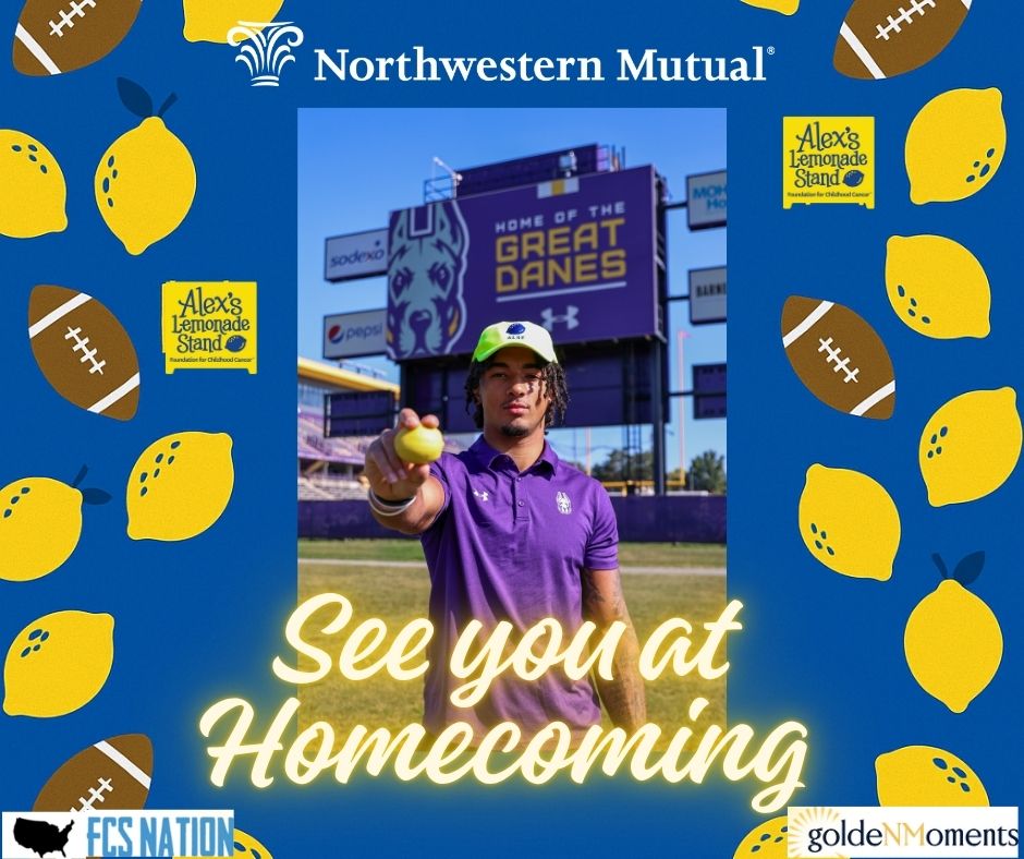 nmcapregionny's tweet photo. We’re joining the tailgating scene at the @UAlbanyFootball homecoming game this Saturday! Look for us in our “lemon-mobile” as we support defensive back @cameronstodghi1 and his fundraising effort for @AlexsLemonade. 🍋 🏈
#UAUKNOW #AlexsLemonade #childhoodcancerresearch https://t.co/uVvi33cIuf