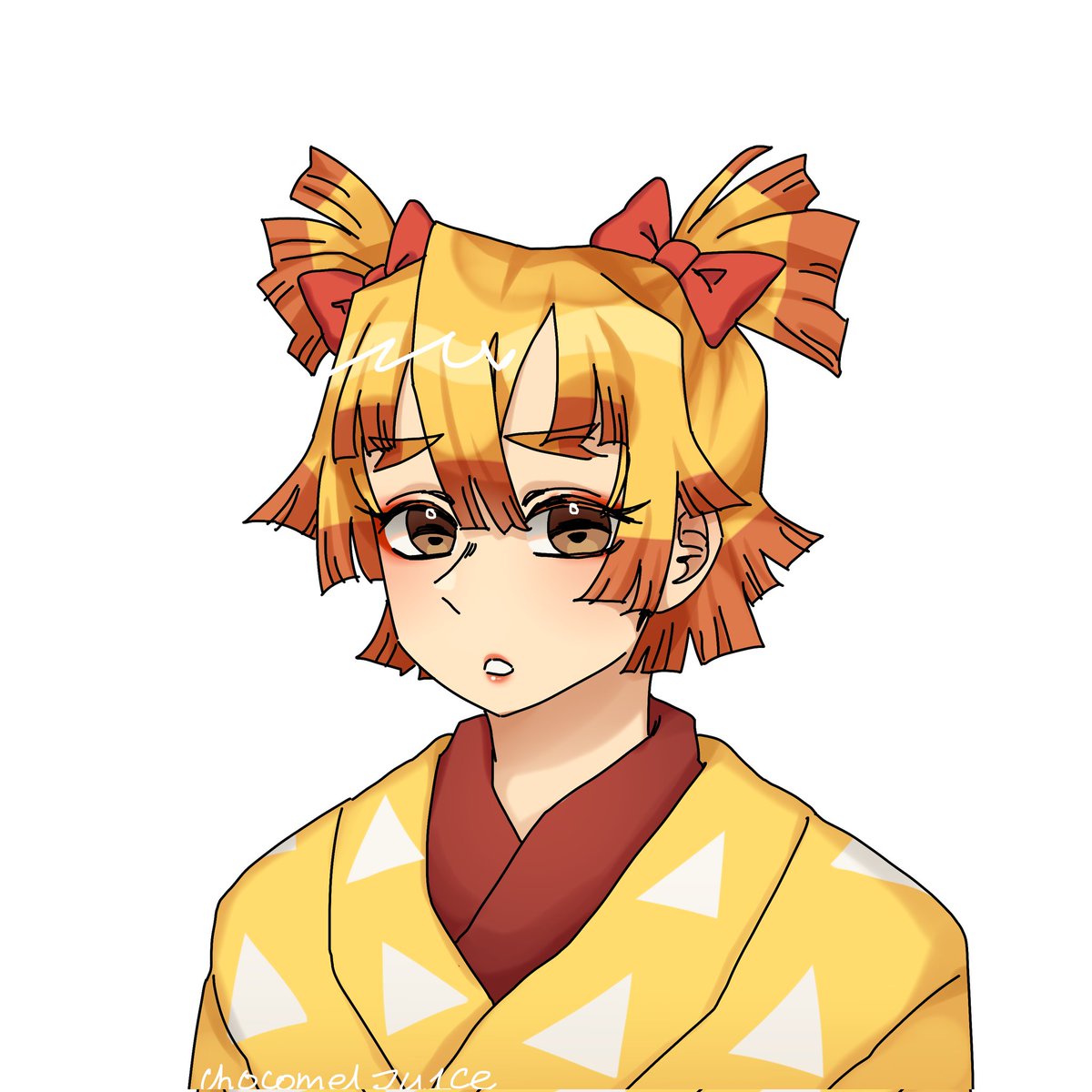 chocomel_ju1ce's tweet image. I will always be bitter at Uzui for his AWFUL skills in makeup so here is Zenitsu⚡️in actually good makeup✨️
He would easily pass as a girl cause he was already a cutiepie

+bonus kmbk trio