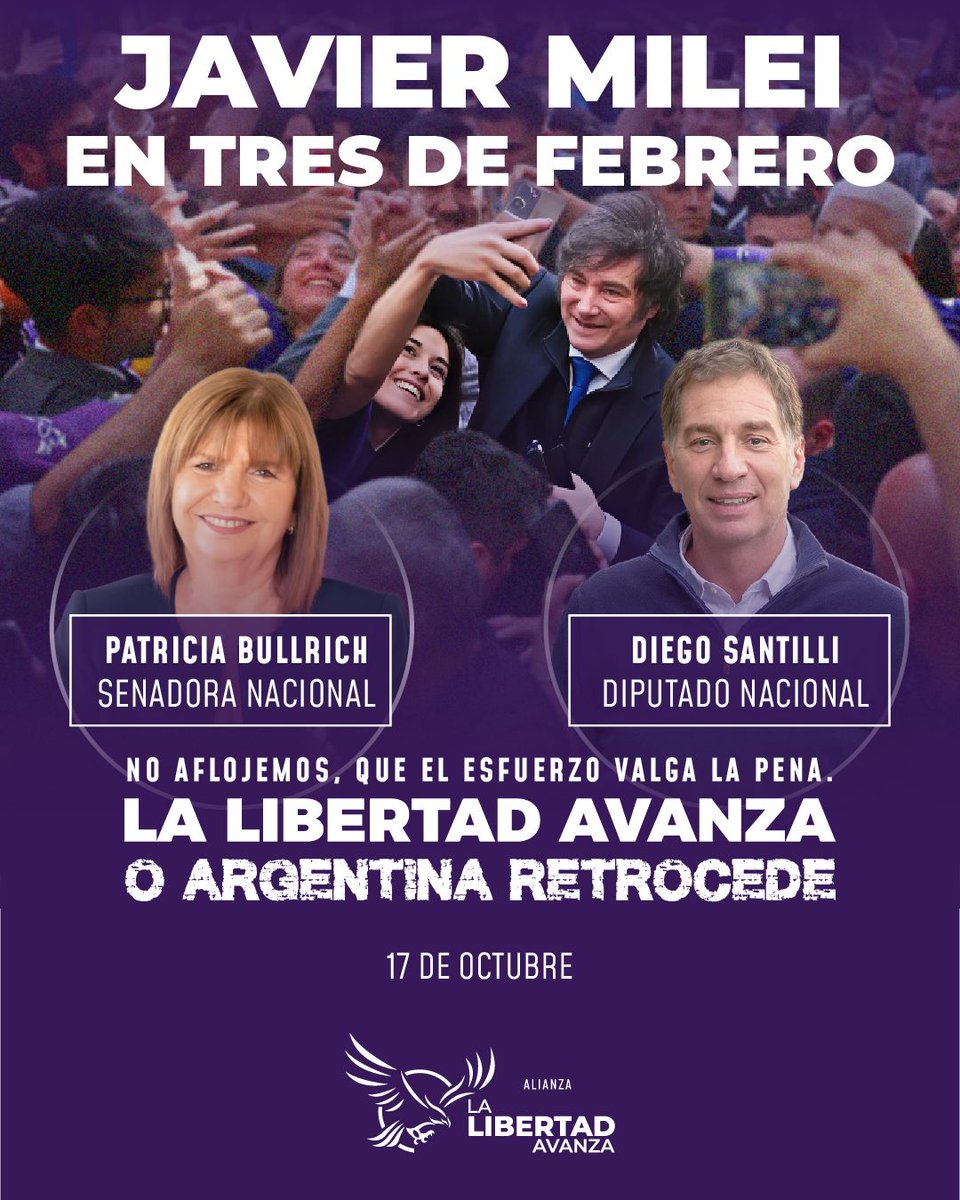 LA LIBERTAD AVANZA O ARGENTINA RETROCEDE 
VIVA LA LIBERTAD CARAJO