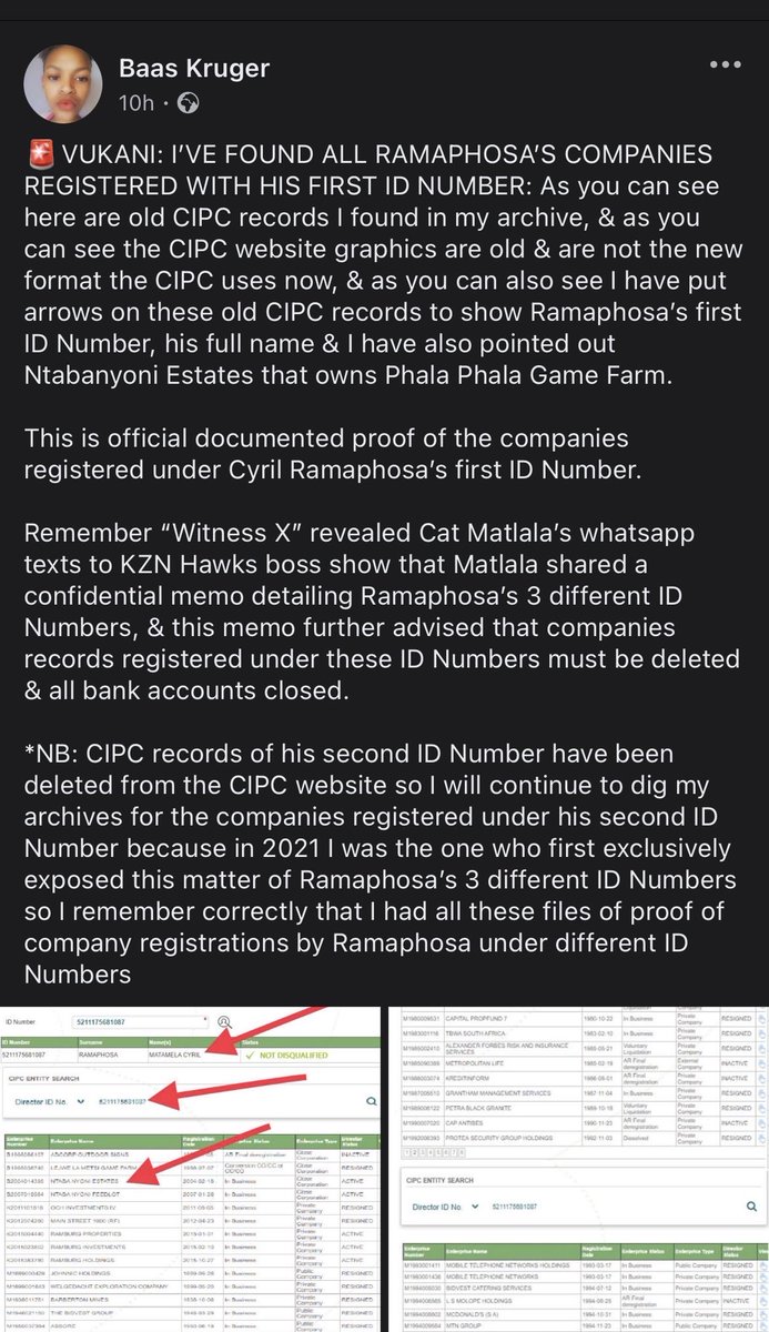 Timeless_Report's tweet image. 🚨 “The Silence Is Deafening” — Three ID Allegations Ignored by the Presidency, Political Parties, and Media Houses⁉️

🔴Social media investigators have dug into allegations that Cyril Ramaphosa holds three different ID numbers. 

Their probe included searches on the official…