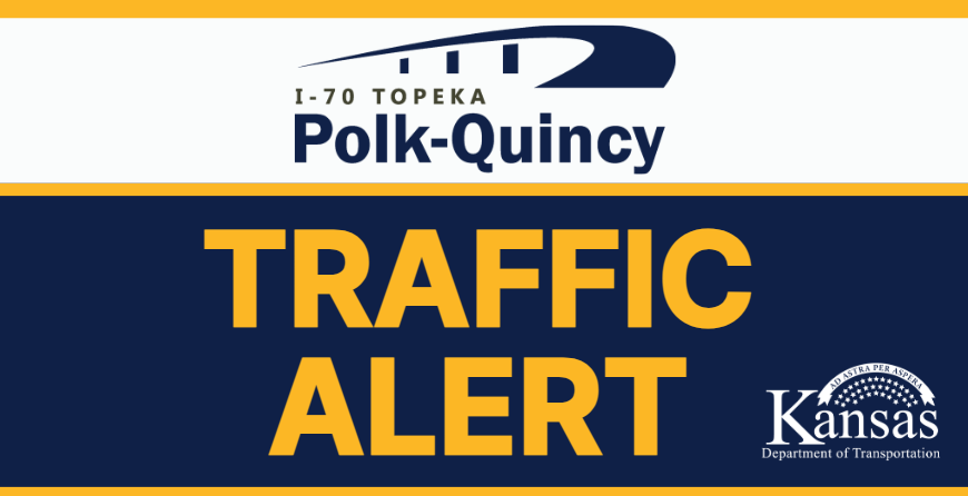 TopekaMetroKDOT's tweet photo. ⛔️MacVicar ramp onto EB I-70 in @cityoftopeka will CLOSE for @PolkQuincy project work.
📅SATURDAY, OCT. 18 - late December.
🔶No posted detour. Please use alternate routes.
▶️ https://t.co/SQpsPZUeA4 https://t.co/BRn4mgkVM6
