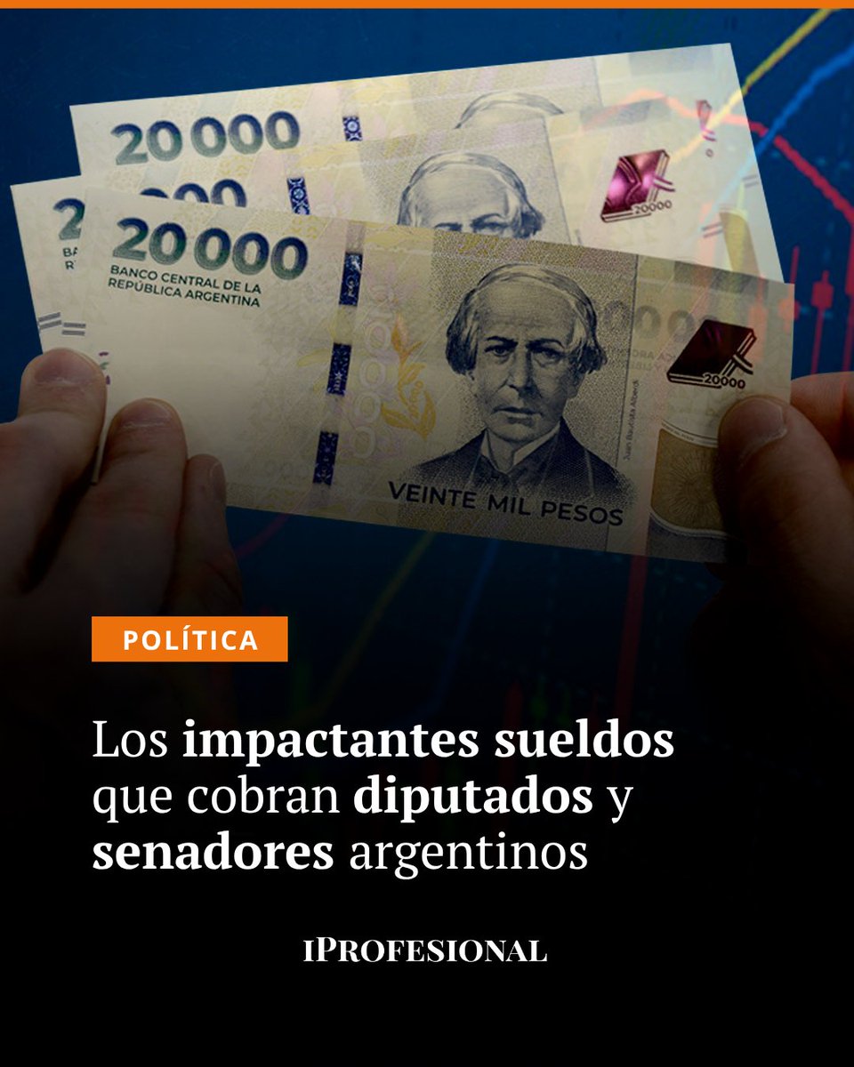 iProfesional's tweet image. 💸 Senadores ganan casi USD 5.500-5.800 mensuales y diputados alrededor de USD 3.850, pese a que sólo sesionan unas pocas veces al año.

🔗 Leé la nota completa en 👉 iprofesional.com/politica/43951…

#Congreso #Sueldos #PolíticaArgentina #DerechoALaInformación