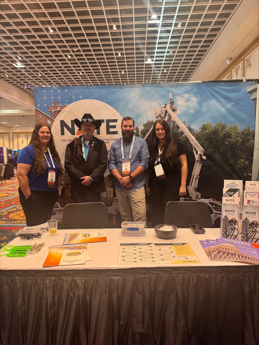 NATEsafety's tweet image. This week, Kari Stein, Director of Finance &amp;amp; Human Resources, and Olivia Orthaus, Events Manager, are in Las Vegas at #WISPAPALOOZA #networking and promoting #NATEUNITE2026! Thank you to everyone who stopped by the #NATE booth.  #Telecom #Wireless