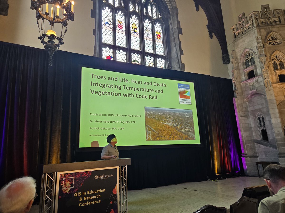 At Esri Canada Education Conference today. Here is one of our own Frank Wang, presenting on a topic near and dear to my heart, Code Red.