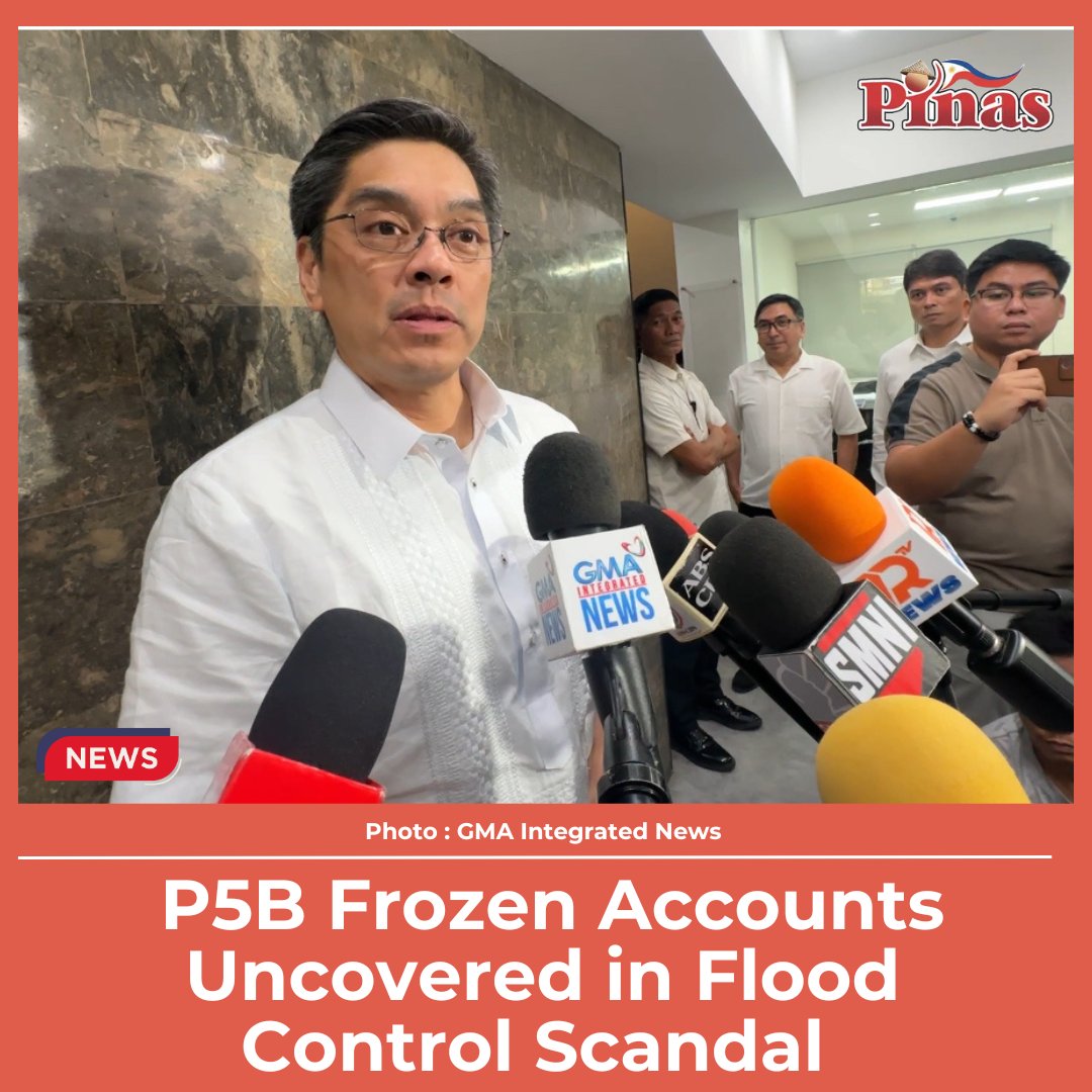 pinastimes's tweet image. P5 billion frozen. 2,800 accounts under probe. What secret lies behind the flood control scandal shaking the nation’s infrastructure projects?
Read More : planetphilippinesuk.com/5BFloodControl
#FloodControlProjects #DPWH #DPWHCorruption #PinasTimes