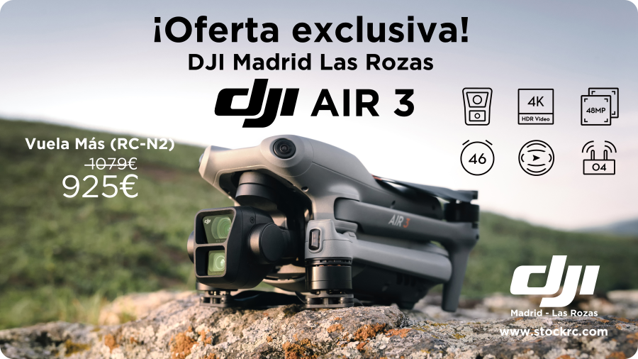 stockrc's tweet image. ¡Oferta EXCLUSIVA, solo en DJI Madrid las Rozas!
DJI Air 3 Vuela Más (RC-N2) 👉shorturl.at/nSO7k
#djimadrid #djimadridlasrozas #stockrc #dji #djiair3 #drones