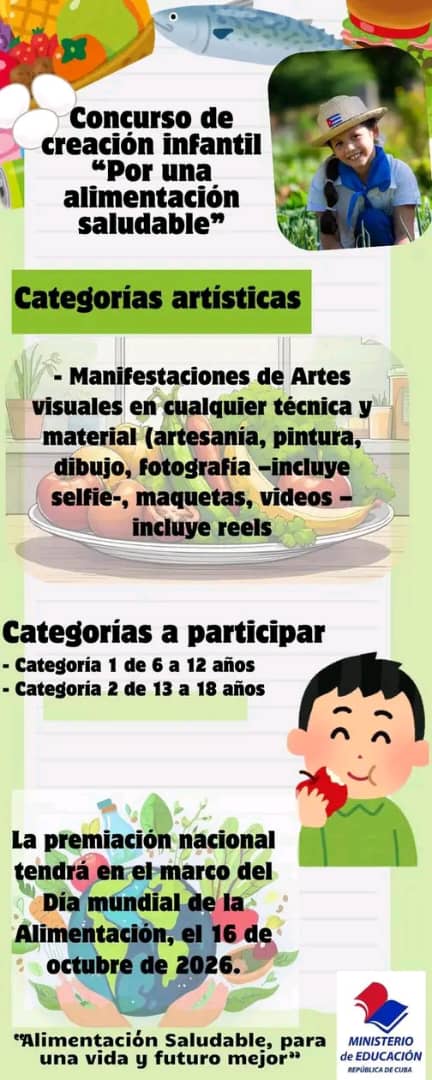 PrimariaVich's tweet photo. El Día Mundial de la Alimentación es una jornada que se celebra anualmente el 16 de octubre desde 1981. Fue proclamada en 1980 por la Organización de las Naciones Unidas para la Alimentación y la Agricultura. #VillaClara #CubaMined  #DPEVillaClara #Cuba  #Ranchuelo @btan0987 https://t.co/GgQVpyMqmw
