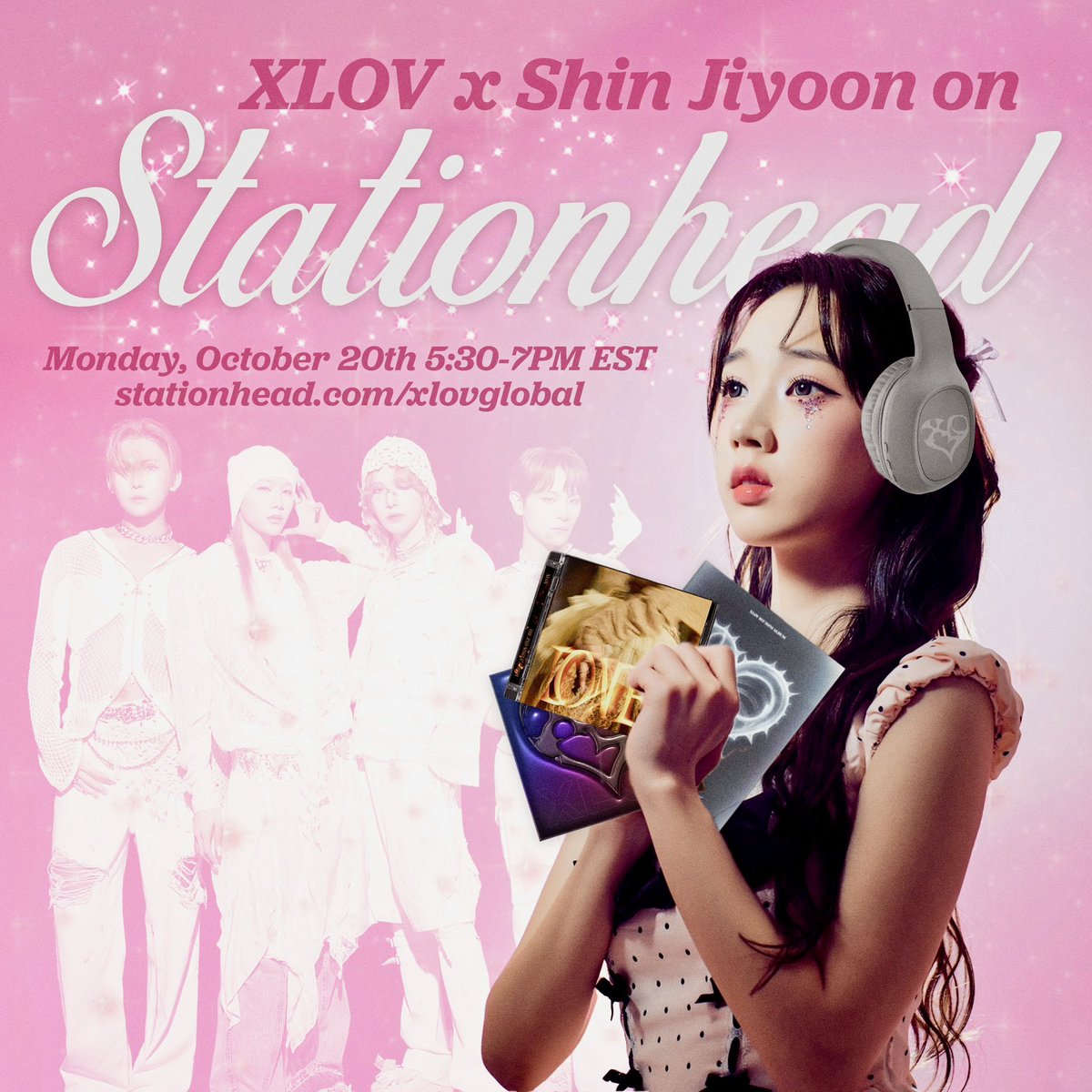 251017 — stationhead collab 🔊

EVOLs, we’re excited to announce our upcoming #XLOV x #ShinJiyoon collaboration stream with <a href="/sjypics/">Shin Jiyoon pics 🐸 Did You Love Me? OUT NOW</a> on <a href="/STATIONHEAD/">STATIONHEAD</a>! 💝

Join us as we share the love XLOV and Jiyoon have for each other and jam to both artists. 🎶

📅 : October 20th, 5:30-7PM EST