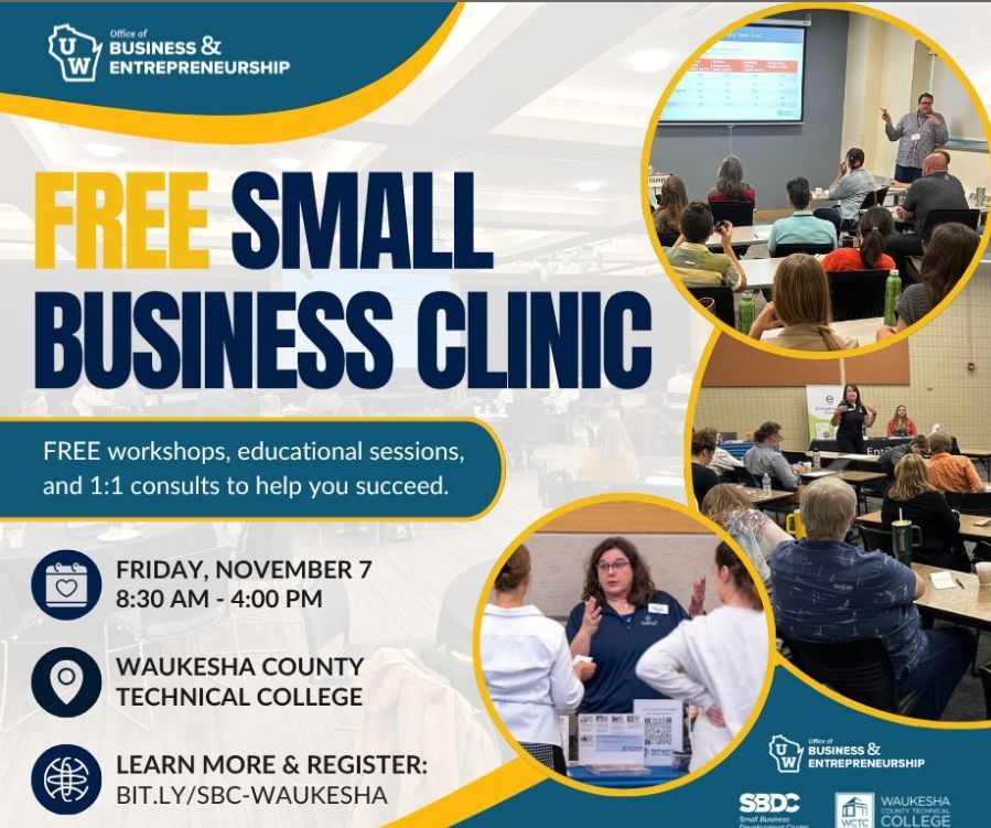 Free Small Biz Clinic Nov. 7 - Hear Wendy Potratz, financial consultant, describe the one-on-one help available to small business owners.  Participants will get answers to financial questions about their budgeting, forecasting, and bookkeeping options. buff.ly/JSVOuYe