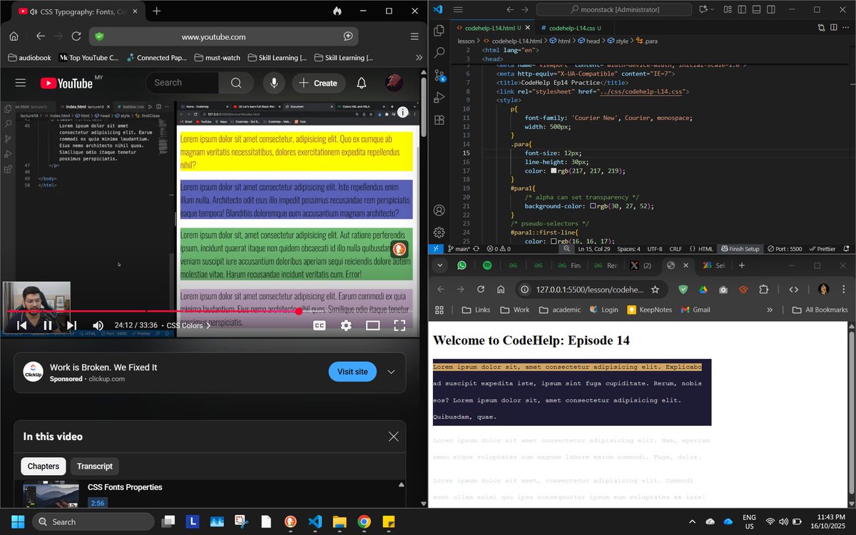veiledscripts's tweet image. Day 16 of #75DaysDSAnMERN done:
- cont. MERN playlist: Ep.14 finish > learned how to link CSS n selectors by @CodeHelp4U and @lovebabbar3
- DSA & JS - pattern practice, and SumOfArray
#LearnInPublic #DSA #mernstackdeveloper