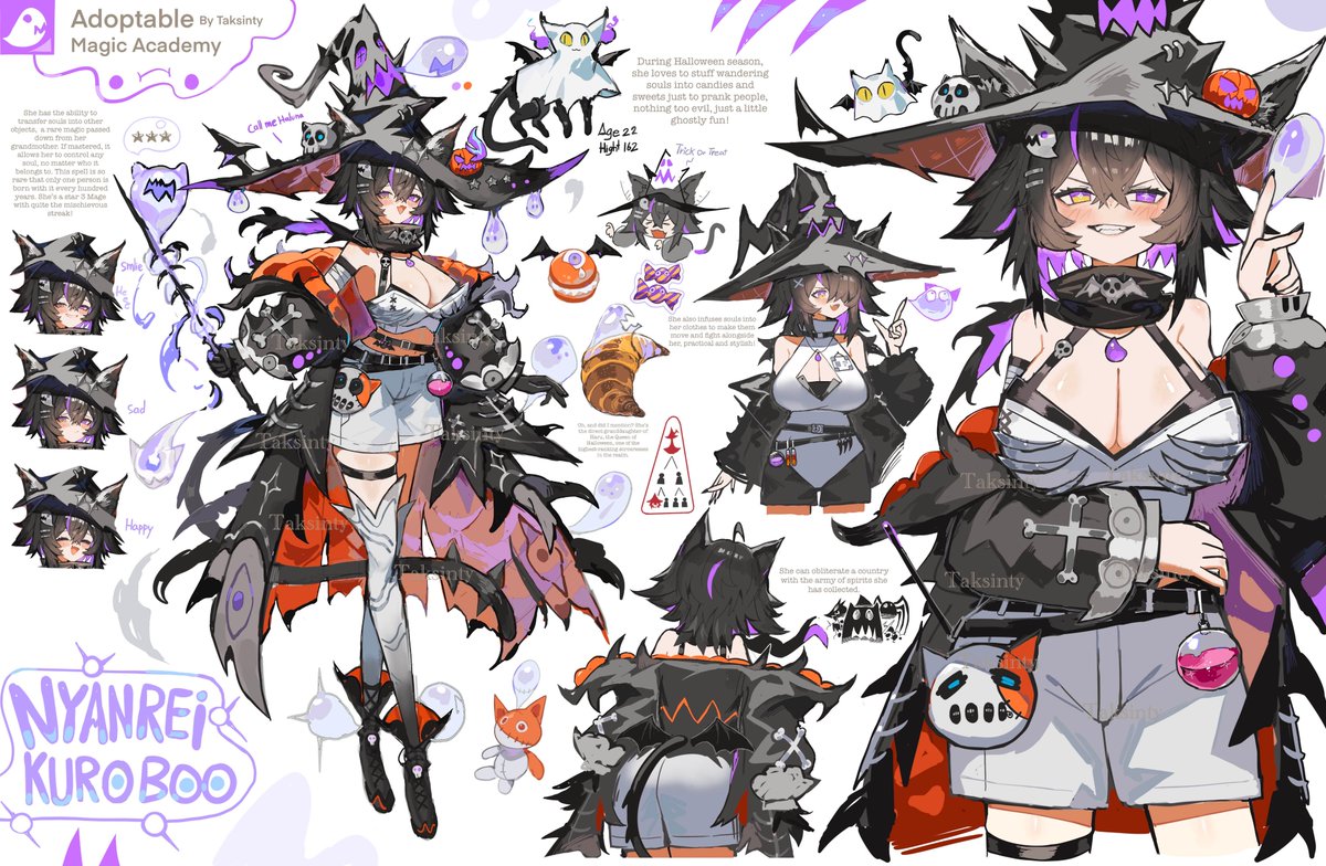 (OPEN)Adoptable-Nyanrei kuroboo  Starting Bid: 250 USD #characterdesign #Vtuber甲子園2025 #Vtuber #VtuberEN #taksinty