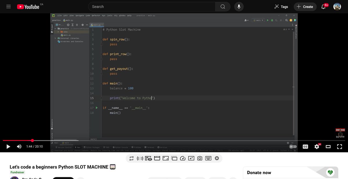 Shahrouzlogs's tweet image. New tutorial alert! ๐ข๐
Time to dive into a new project! ๐ Learning how to build a Slot Machine from scratch in #Python. The tutorial is fantastic for beginners.
What are you coding today?
