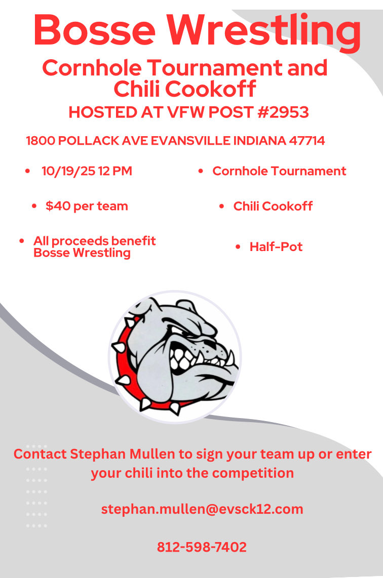 Wrestling cornhole tournament is this Sunday! Sign ups at the door, cash only! If we happen to have rain we will move the tournament indoors at the VFW! Reach out if interested!