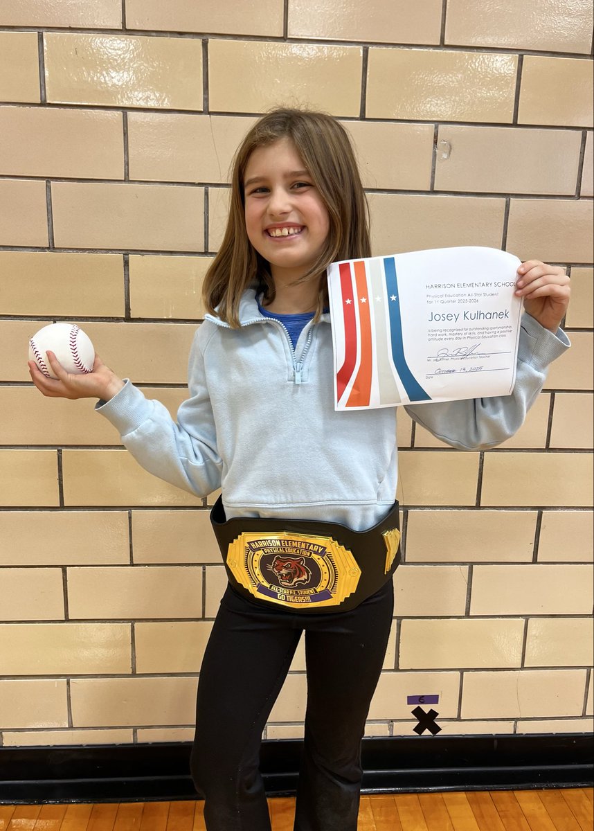 Harrison Elementary Physical Education All-Star students for 1st Quarter are Saw Mercy Moo and Josey Kulhanek! These students are being recognized for outstanding sportsmanship, hard work, mastery of skills, and having a positive attitude everyday in Physical Education class.