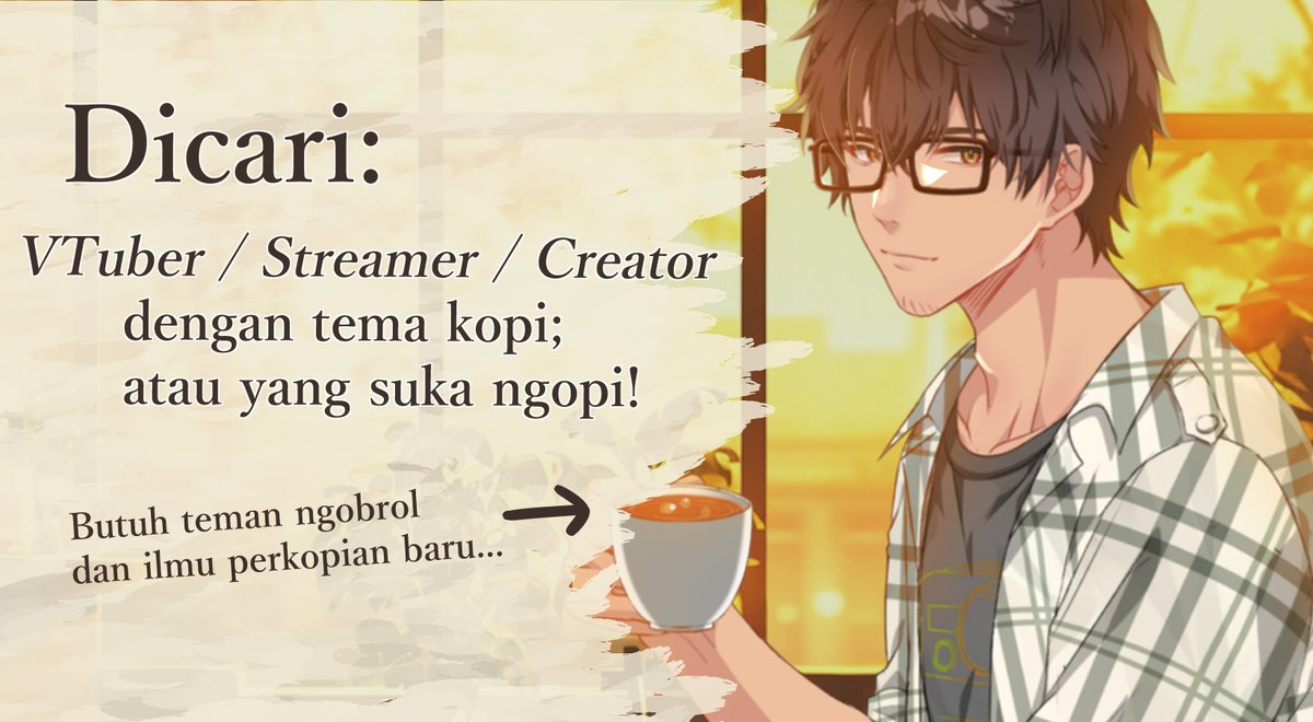 Guys, saya cari temen yang bisa diajak ngobrol soal kopi, nih! Belakangan banyak yg nanya soal kopi di chat.
Nanti kita collab sambil ngopi! ☕️

Feel free to comment, I'll DM u!