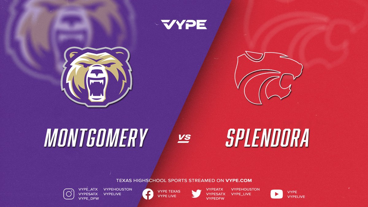 VYPE Live (@vype_live) on Twitter photo TONIGHT @ 7PM - Football: Montgomery vs. Splendora <a href="/vypehouston/">VYPE Houston</a> <a href="/MHSBearFB/">MHS Bear Football</a> <a href="/Athletics_SISD/">Splendora ISD Athletics</a> #txhsfb 🏈📺🎙️
WATCH LIVE STREAM: vype.com/7pm-football-m… TONIGHT @ 7PM - Football: Montgomery vs. Splendora <a href="/vypehouston/">VYPE Houston</a> <a href="/MHSBearFB/">MHS Bear Football</a> <a href="/Athletics_SISD/">Splendora ISD Athletics</a> #txhsfb 🏈📺🎙️
WATCH LIVE STREAM: vype.com/7pm-football-m…