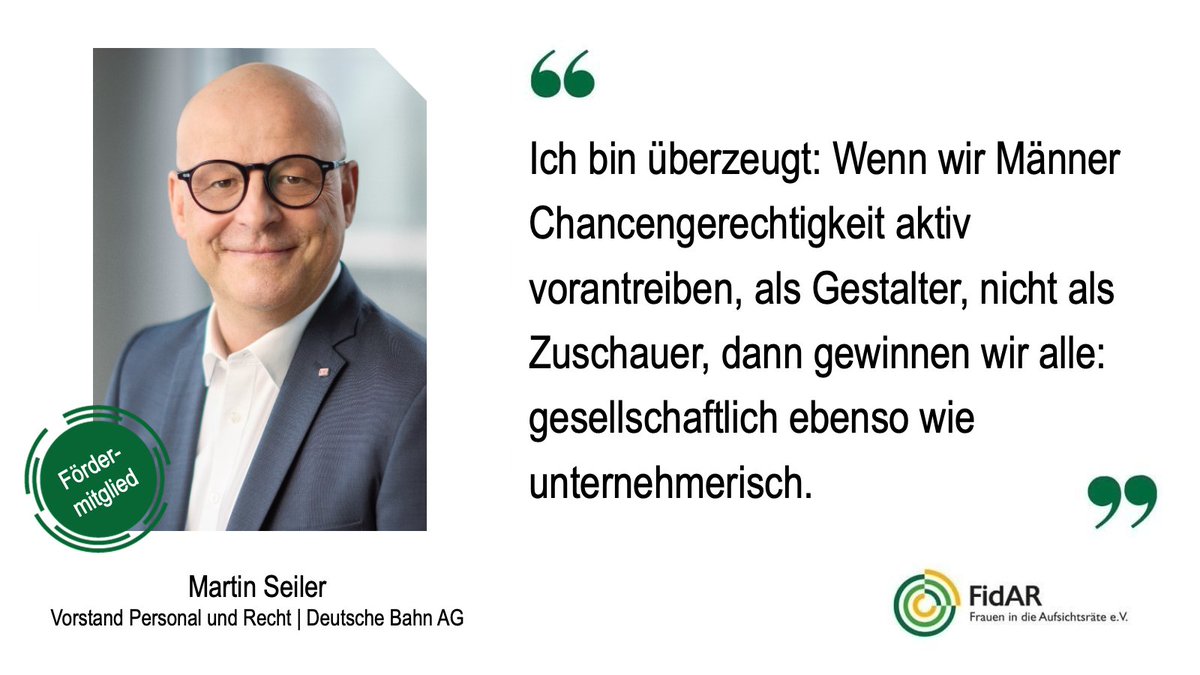 FidAR (@fidarev) on Twitter photo #Gleichstellung passiert nicht von allein und gelingt nur, wenn sich Frauen und Männer gemeinsam einsetzen. So sieht es auch DB-Vorstand Martin Seiler. Die Deutsche Bahn zeigt, wie's geht und steigert den Anteil von #FrauenInFührung in den vergangenen Jahren stetig. <a href="/DB_Presse/">Deutsche Bahn AG</a> #Gleichstellung passiert nicht von allein und gelingt nur, wenn sich Frauen und Männer gemeinsam einsetzen. So sieht es auch DB-Vorstand Martin Seiler. Die Deutsche Bahn zeigt, wie's geht und steigert den Anteil von #FrauenInFührung in den vergangenen Jahren stetig. <a href="/DB_Presse/">Deutsche Bahn AG</a>
