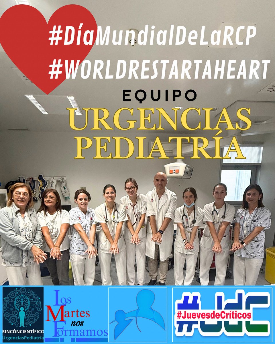 Nuestros #Equipos de #UrgenciasPediatría #HUMV y #SIERRALLANA celebramos el: #DíaMundialDeLaRCP 
#WORLDRESTARTAHEART
desde el compromiso por mantener y mejorar nuestras #competencias en Reanimación Cardiopulmonar y en difundir su formación como referentes en #urgencias.