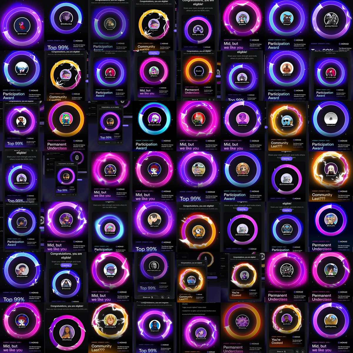 Behold the beauty of the cards
Gmonad community, 
See y'all on October 28