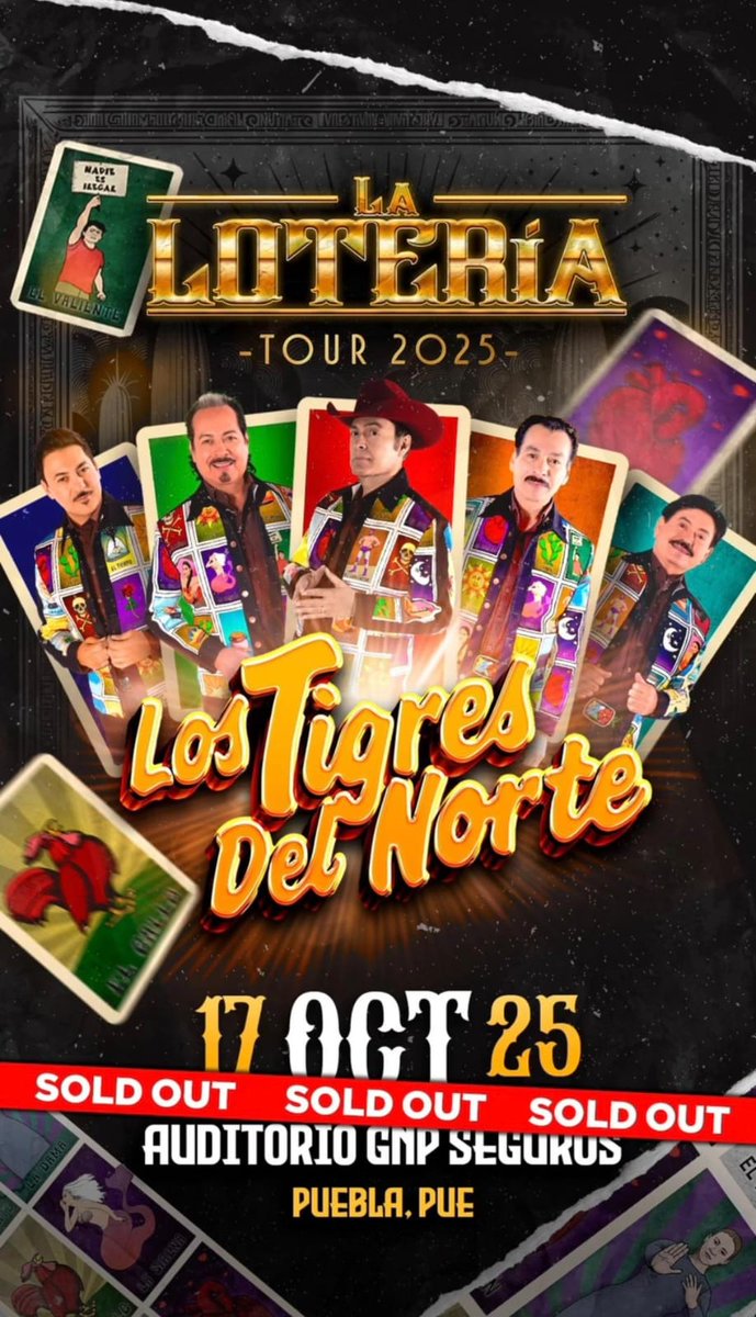 PoderNoticiaPue's tweet image. #Puebla | ¡OTRO SOLD OUT !
🔥Muchas gracias Puebla, nos vemos este viernes - 𝗟𝗔 𝗟𝗢𝗧𝗘𝗥𝗜𝗔 𝗧𝗢𝗨𝗥 2025- 🐯🐯🐯🐯🐯
🗓️ Viernes 17 de octubre
🏟️Auditorio GNP Seguros PUEBLA
⏰9:00 pm
#LaLoteriaTour #LosTigredDelNorte #conciertos2025 #espectaculospuebla #arta #showcase…