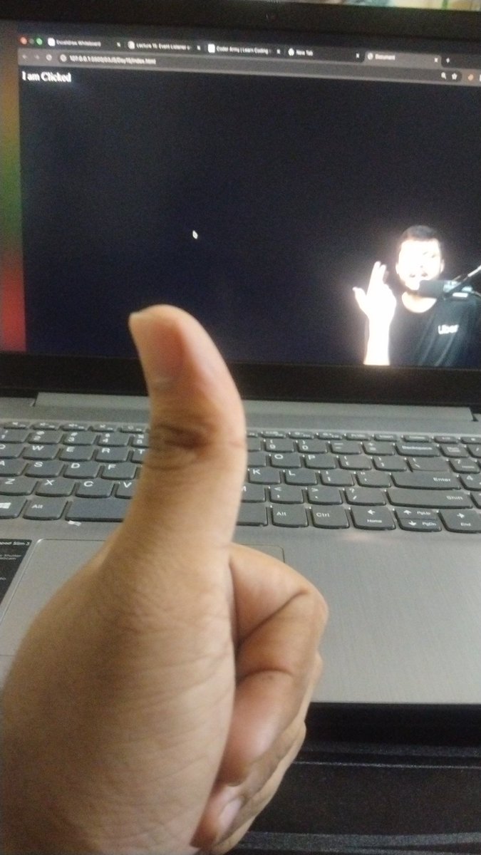 imKrishnaT's tweet image. Day 30 of Web development course 🔥
We Learn about the Events and Event Handlers in Javascript ✨
Excited For the next @rohit_negi9 ✅
#Webdevelopment #Rohitnegi