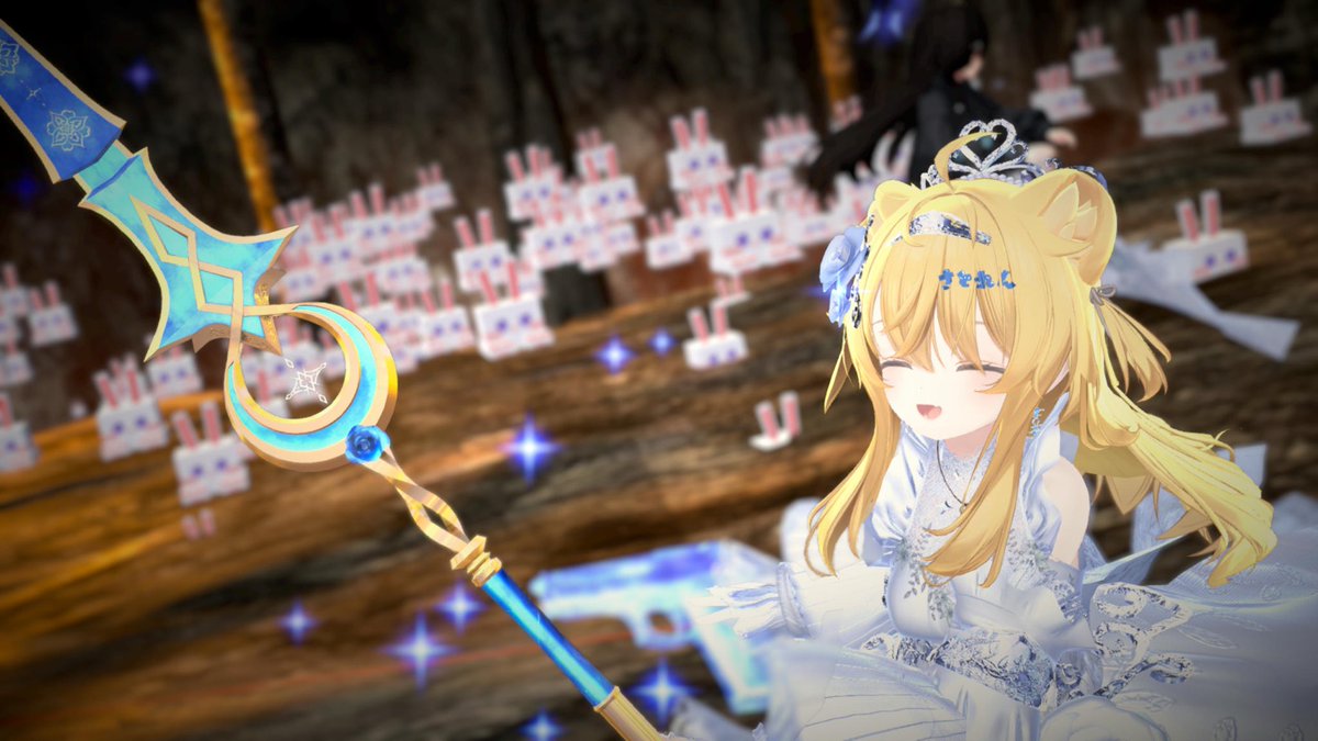 #餅亭 #Eku3D #VRChat 
ずっと気になってたルミナスブライド
エクちゃんで発売してましたので即購入！
もちろんフルパック！！
着せてみたらー…
きゃー衣装可愛い〜エクちゃん可愛い〜