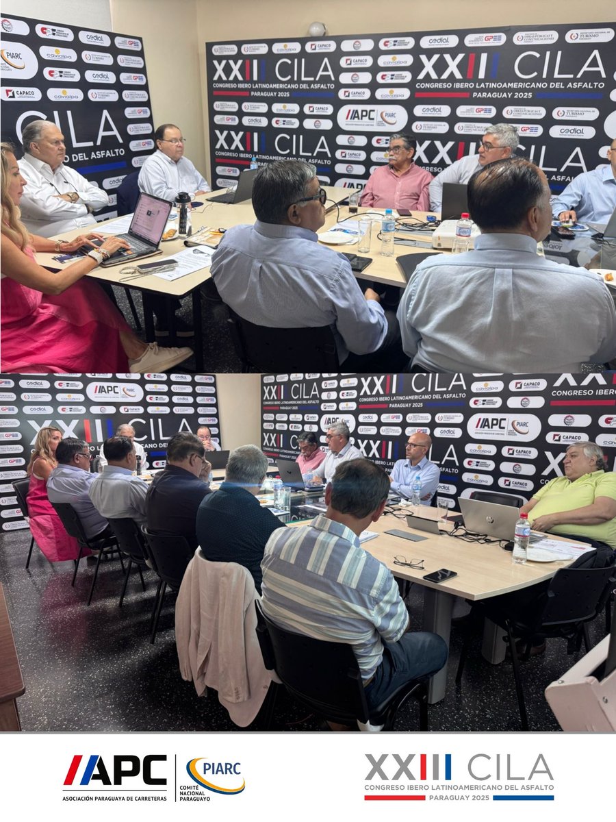 apc_py's tweet image. La APC sigue avanzando en la organización del #XXIIICILA, trabajando junto al Comité y referentes del sector para consolidar un evento de excelencia técnica y proyección regional. 🇵🇾 #CILA2025 #IngenieríaVial #InfraestructuraVial #APC